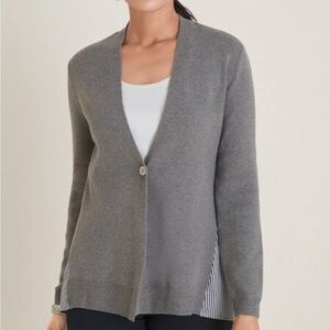 Chicos Gray Shirting-Back‎ Cardigan Chicos 1/US 8-10